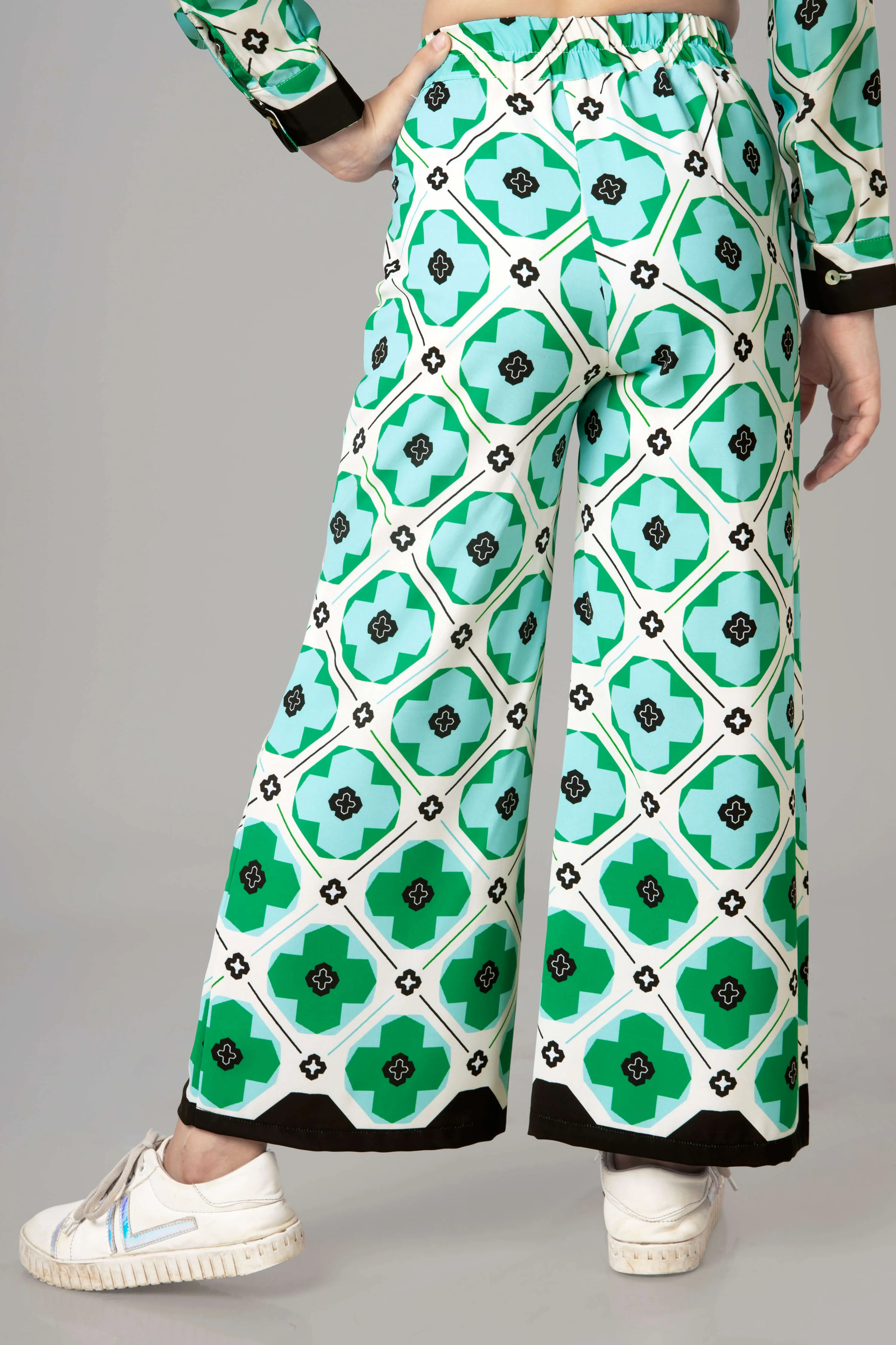 Abstract Flared Bottom For Girls