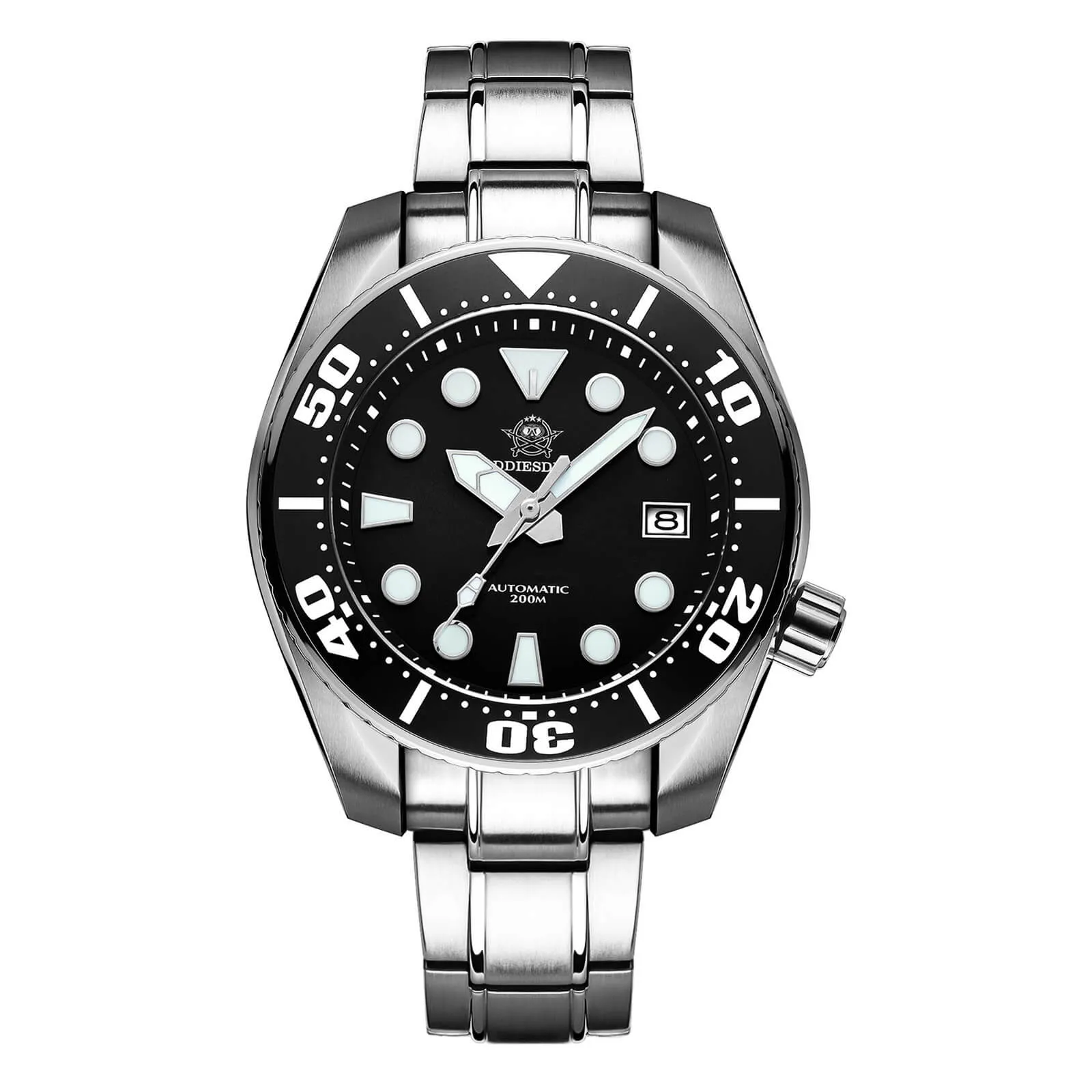 ADDIESDIVE® Sumo Green Professional Dive Watch for Men 44.5mm (MY-H10) Black/Green/Blue Dial