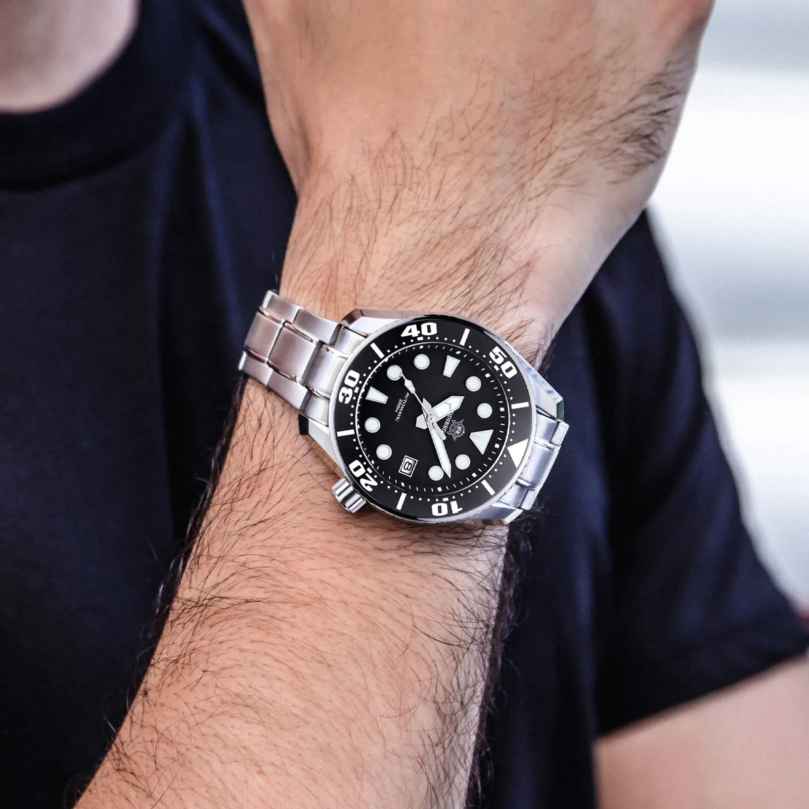 ADDIESDIVE® Sumo Green Professional Dive Watch for Men 44.5mm (MY-H10) Black/Green/Blue Dial