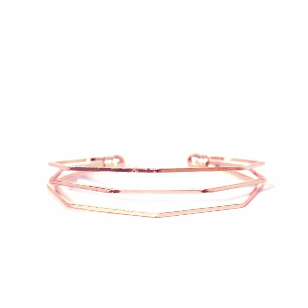 Aria RoseGold Watch Bracelet Stack