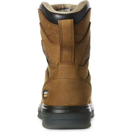 Ariat Men's Turbo 8" Carbon Toe WP Lace Up Western Work Boot - Bark - 10027326