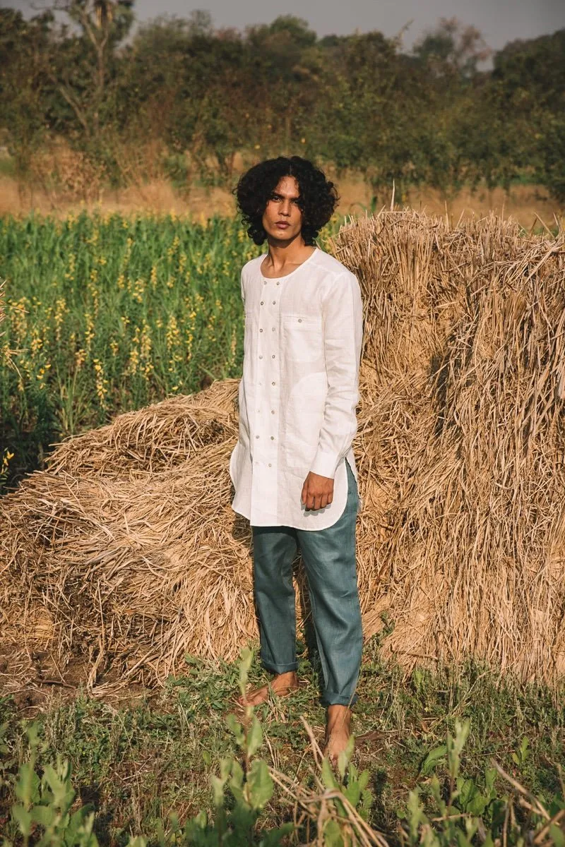 Ashoka Double Breasted Kurta - White