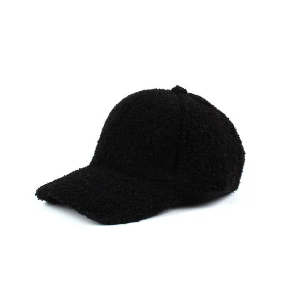 Boucle Sherpa Teddy Bear Knit Ball Hat