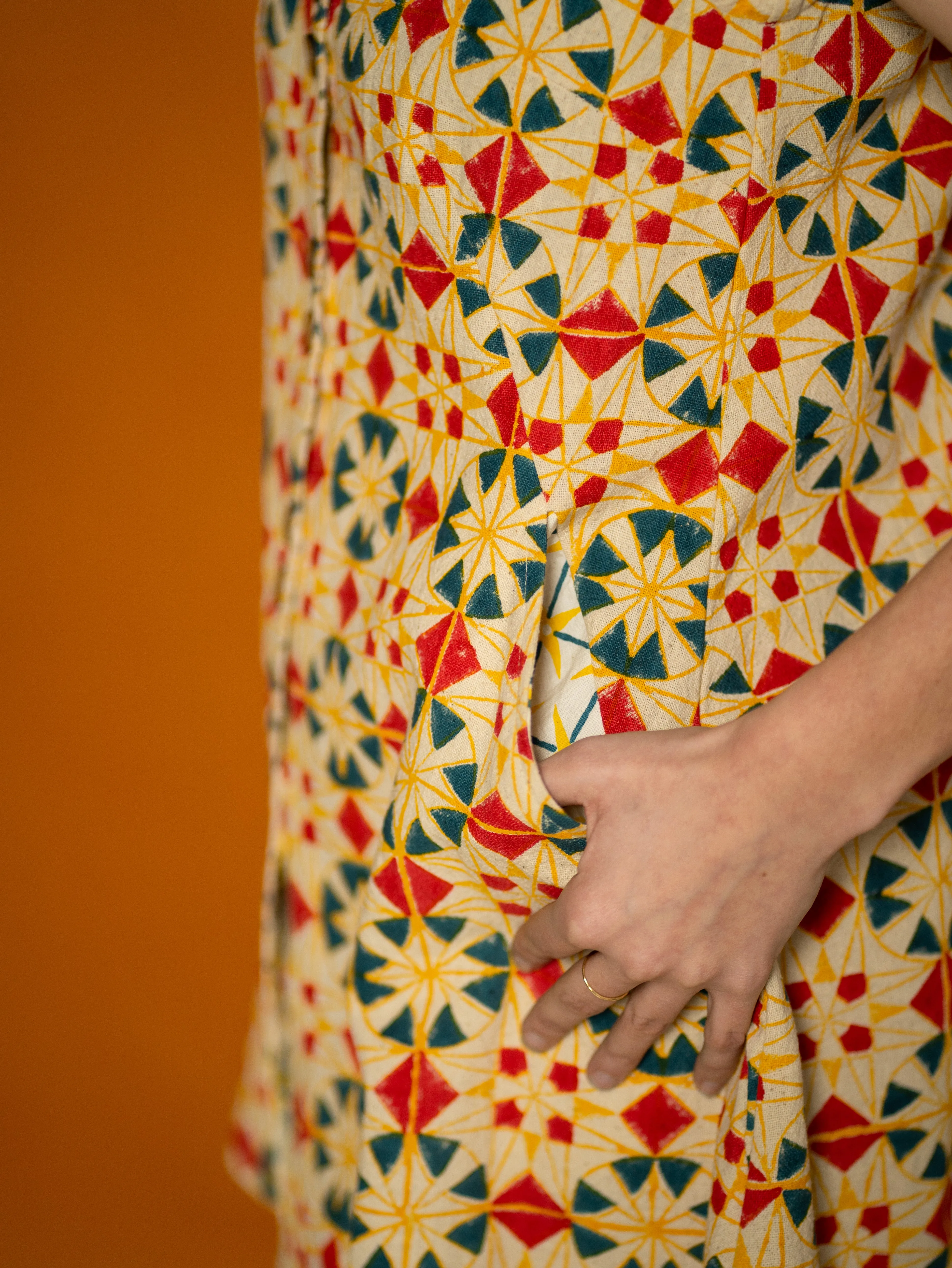 Button Tunic - Parcheesi Print