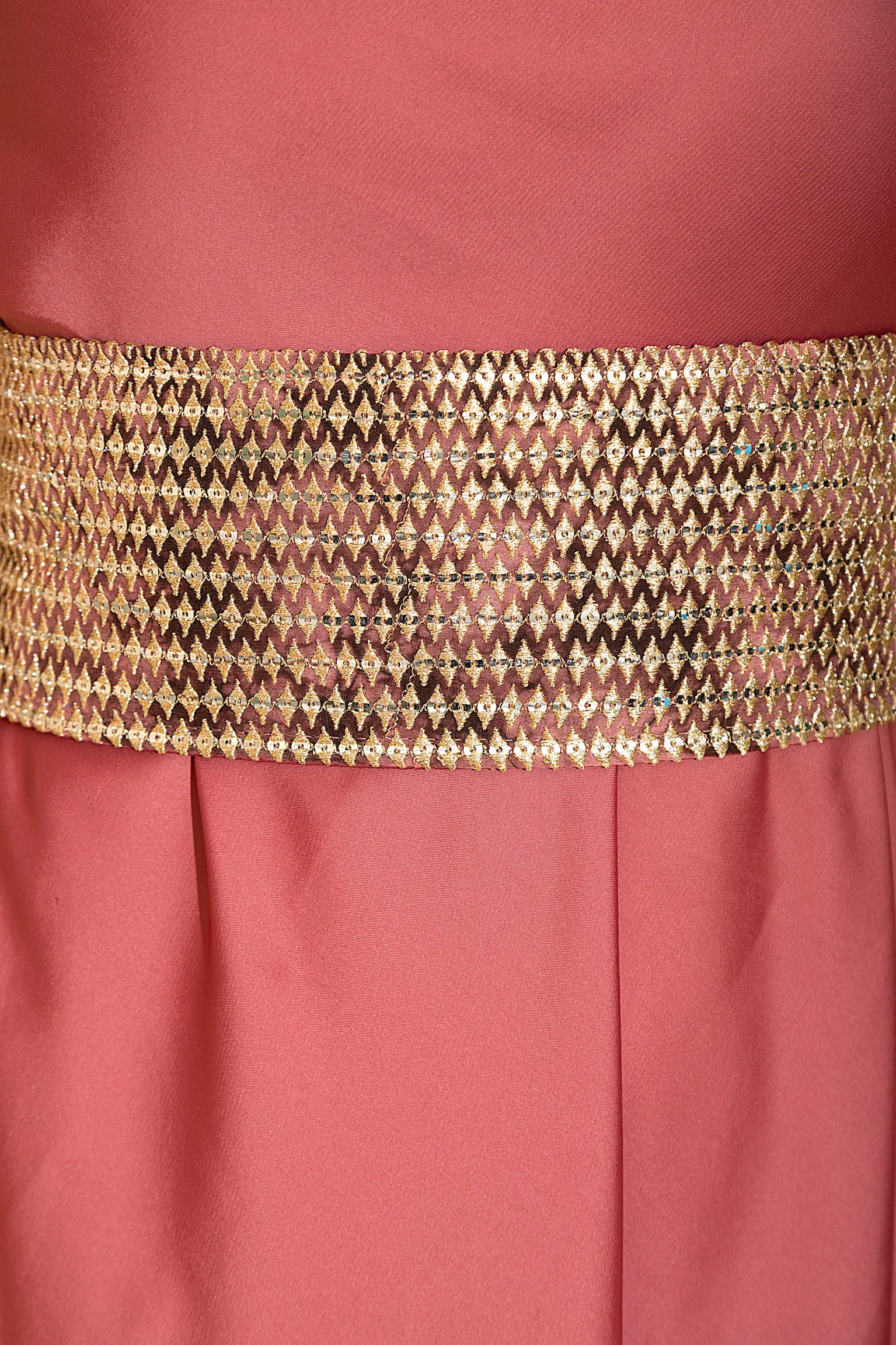 Coral Rose Side Cowl Dress