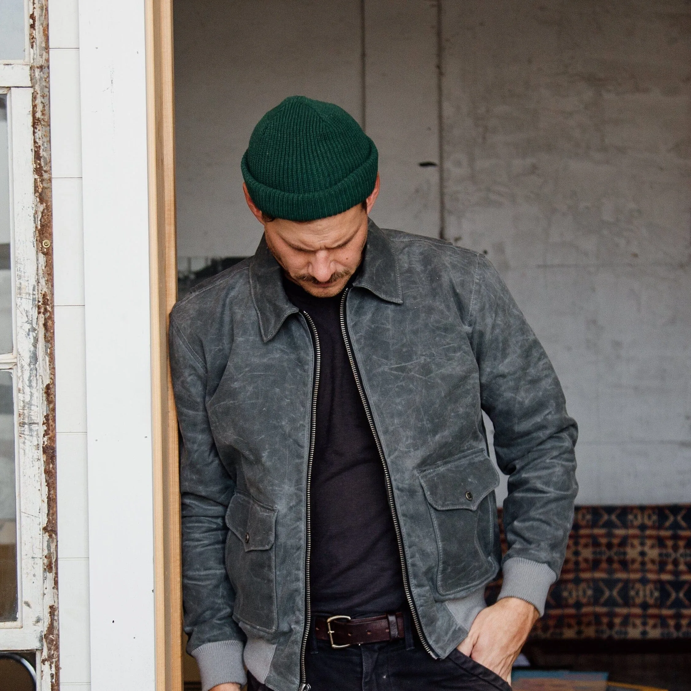 Cotton Watch Cap - Evergreen