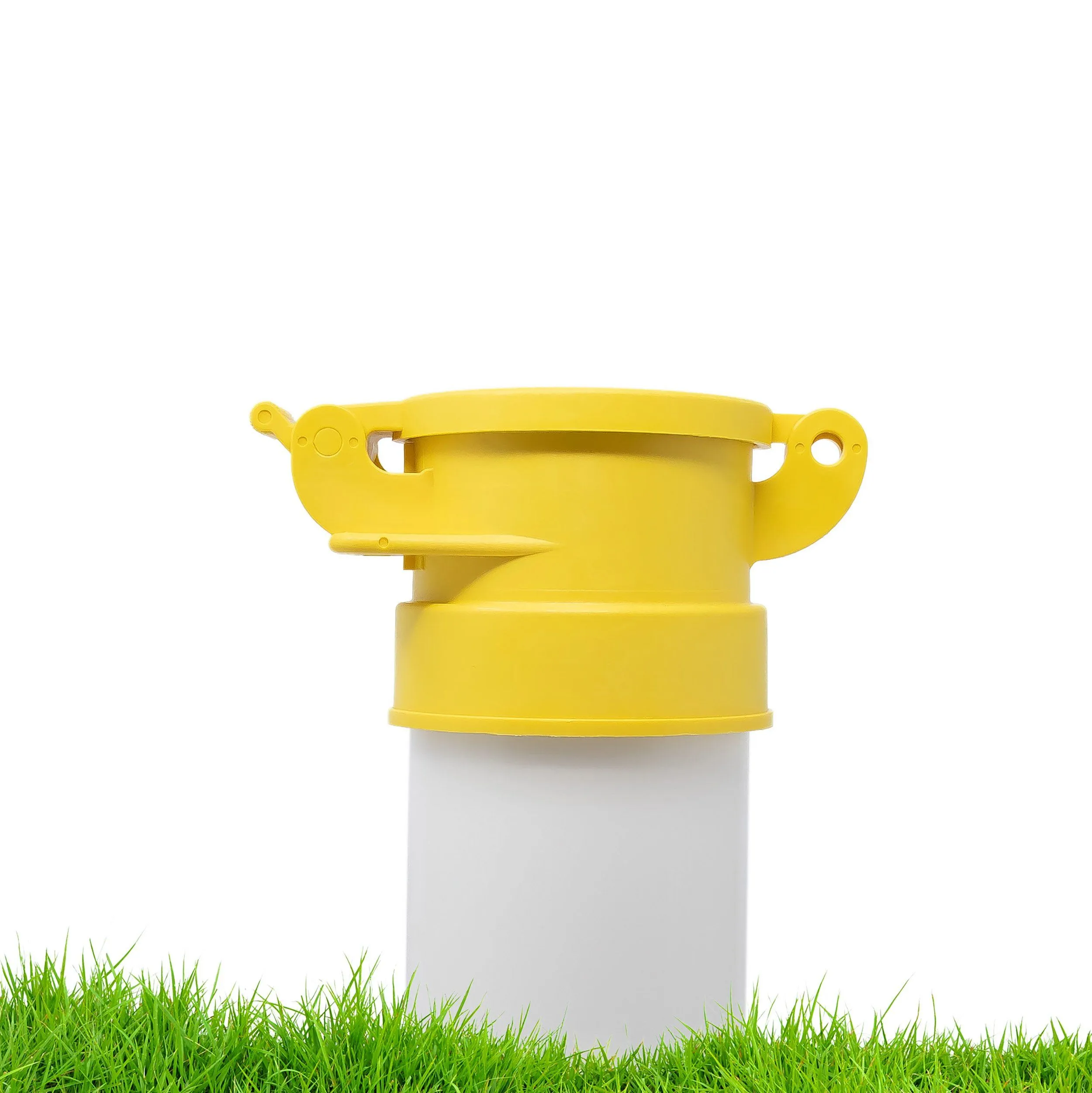 Enviro Design Products: FootLoose RV Site Sewer Cap, 4" Yellow Female