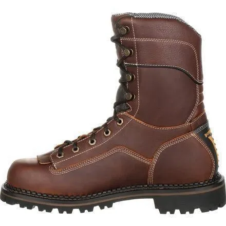 Georgia Men's AMP LT 9" Logger Low Heel WP Work Boot -  Brown - GB00237