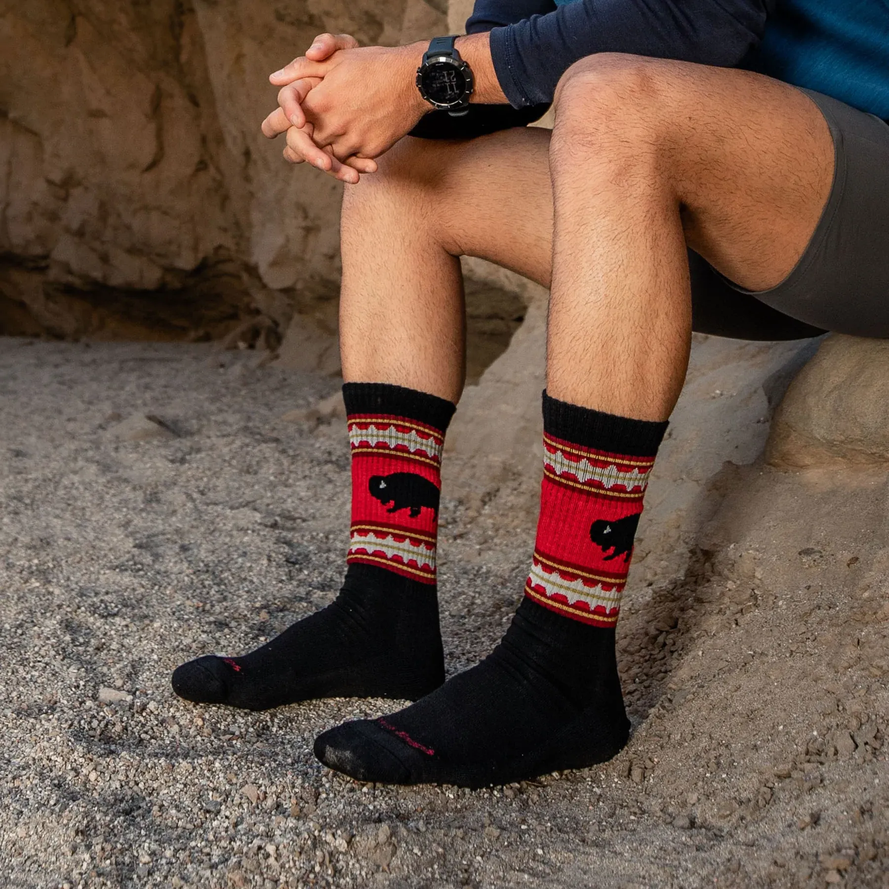 Men's Boot VanGrizzle Midweight Hiking Socks (Black)