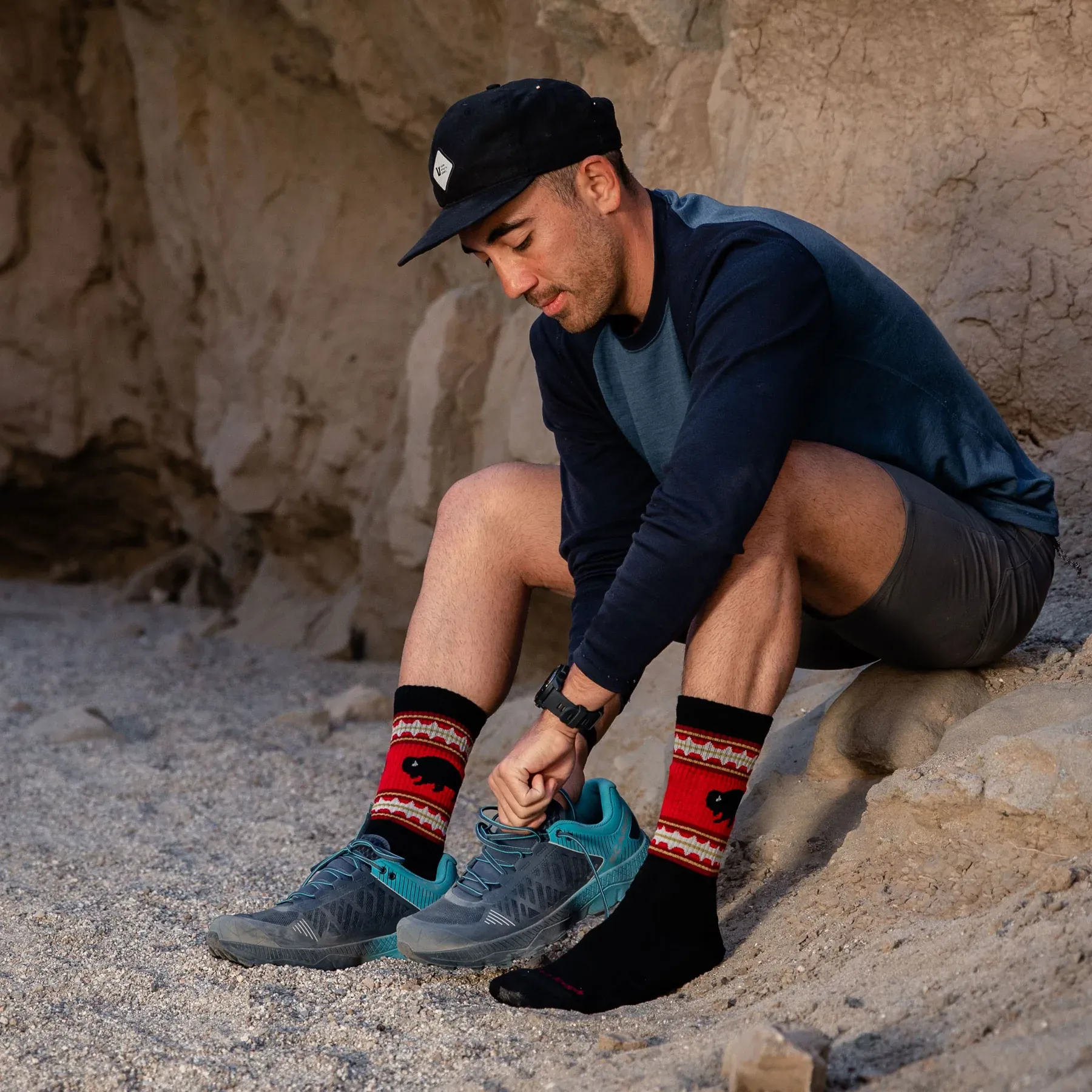 Men's Boot VanGrizzle Midweight Hiking Socks (Black)