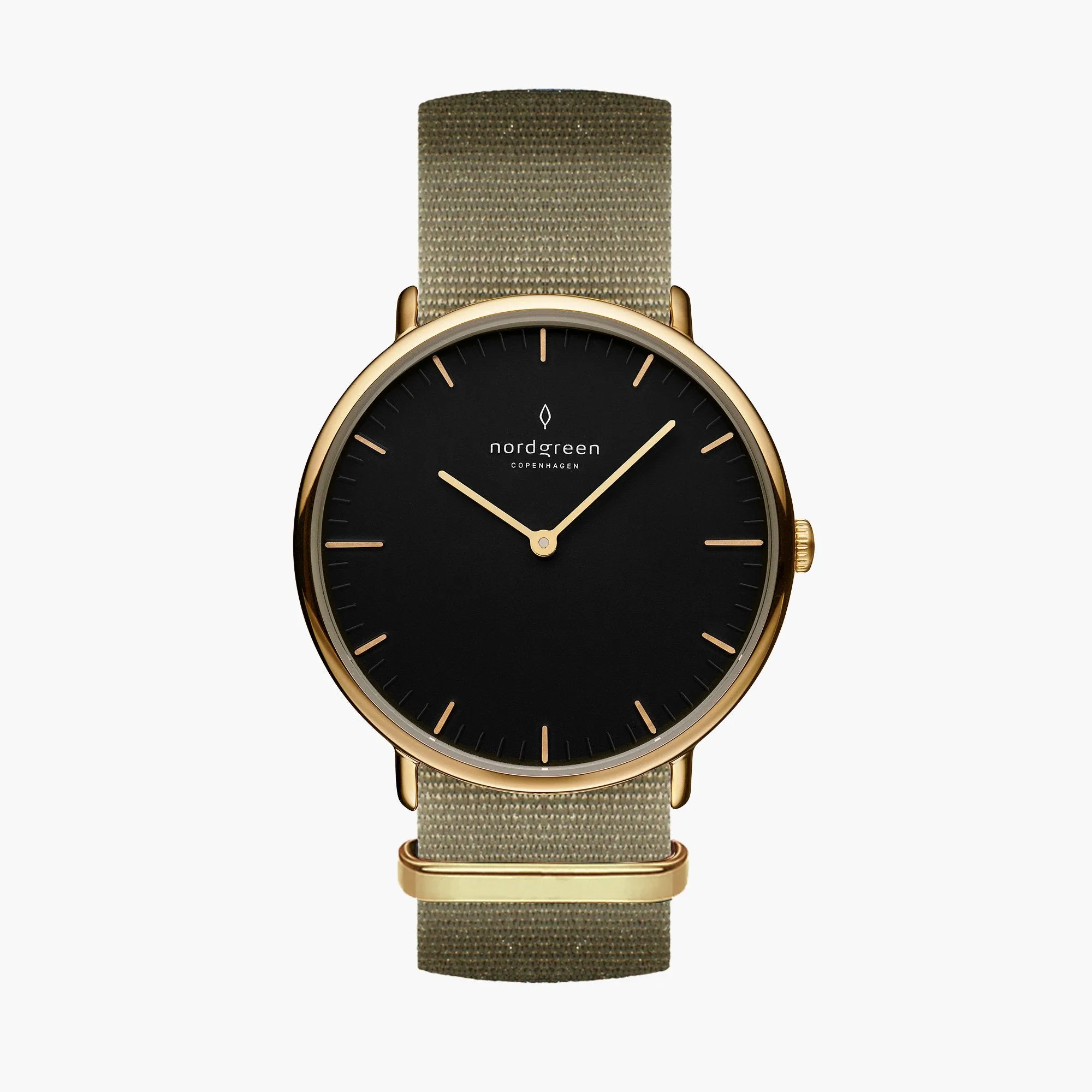 Native | Black Dial - Olive Green Nylon