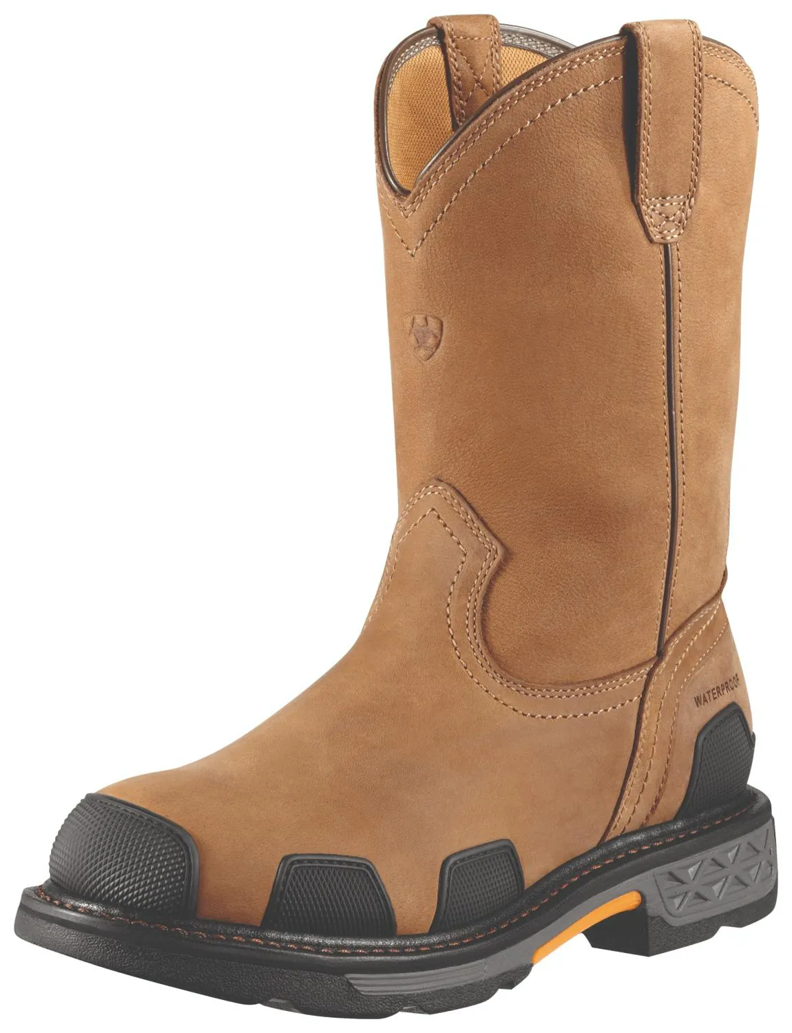 OverDrive Composite-Toe Waterproof Pull-On Work Boot Dusted Brown