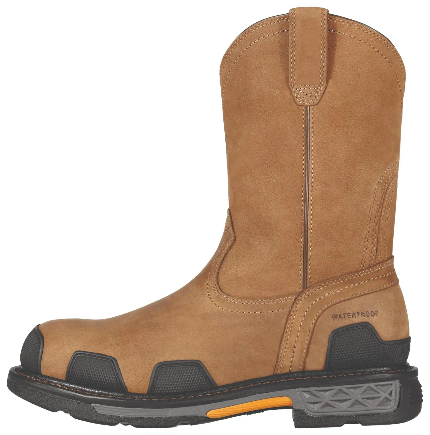 OverDrive Composite-Toe Waterproof Pull-On Work Boot Dusted Brown