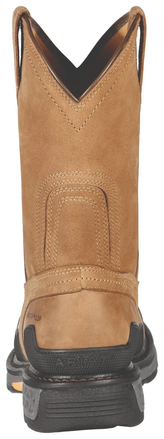 OverDrive Composite-Toe Waterproof Pull-On Work Boot Dusted Brown