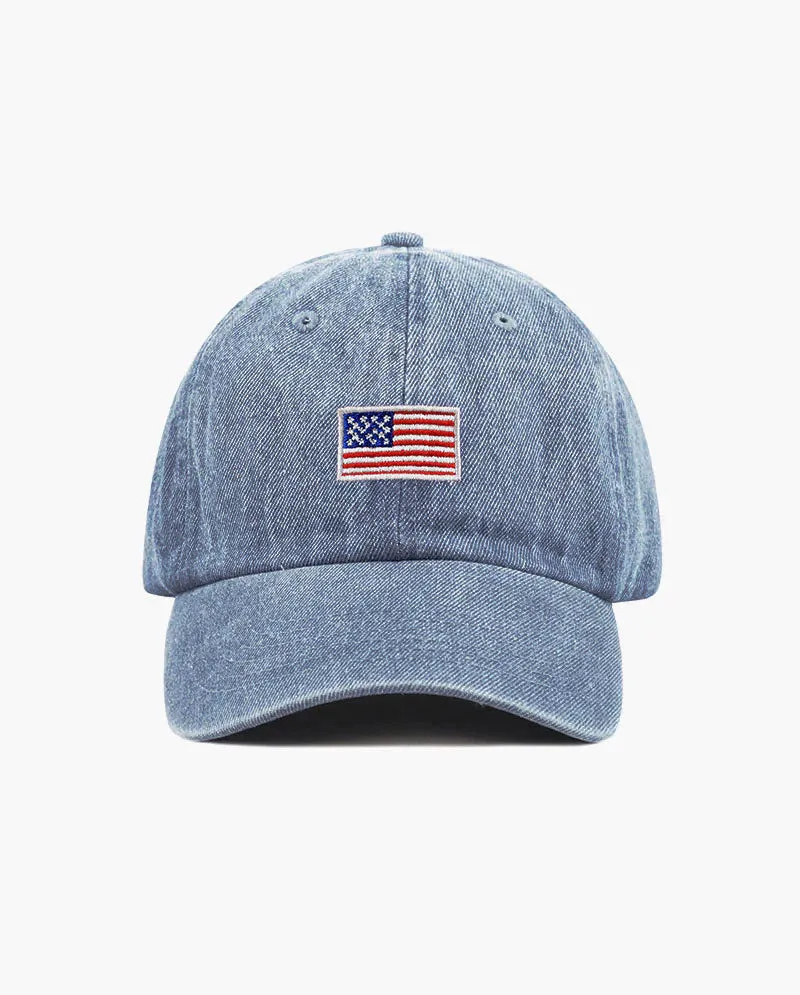 The Hat Depot Kids - Embroidered USA Flag Baseball Cap