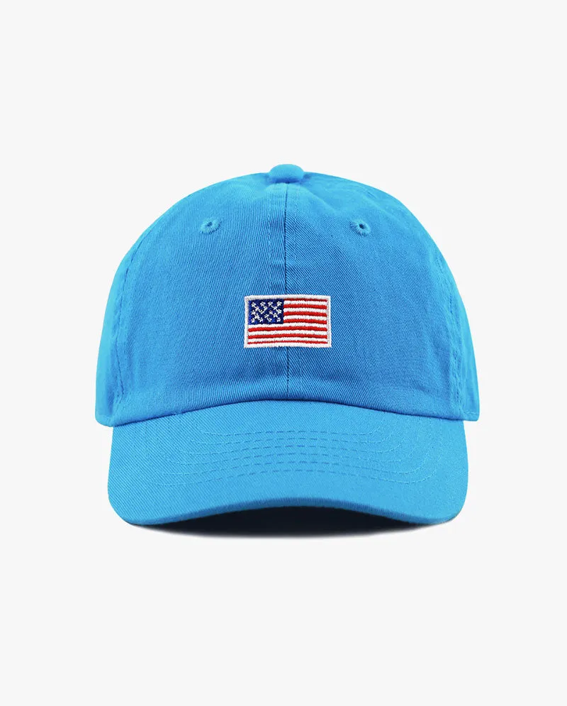 The Hat Depot Kids - Embroidered USA Flag Baseball Cap