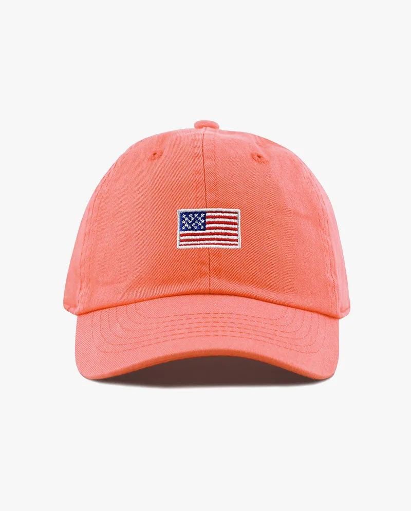 The Hat Depot Kids - Embroidered USA Flag Baseball Cap