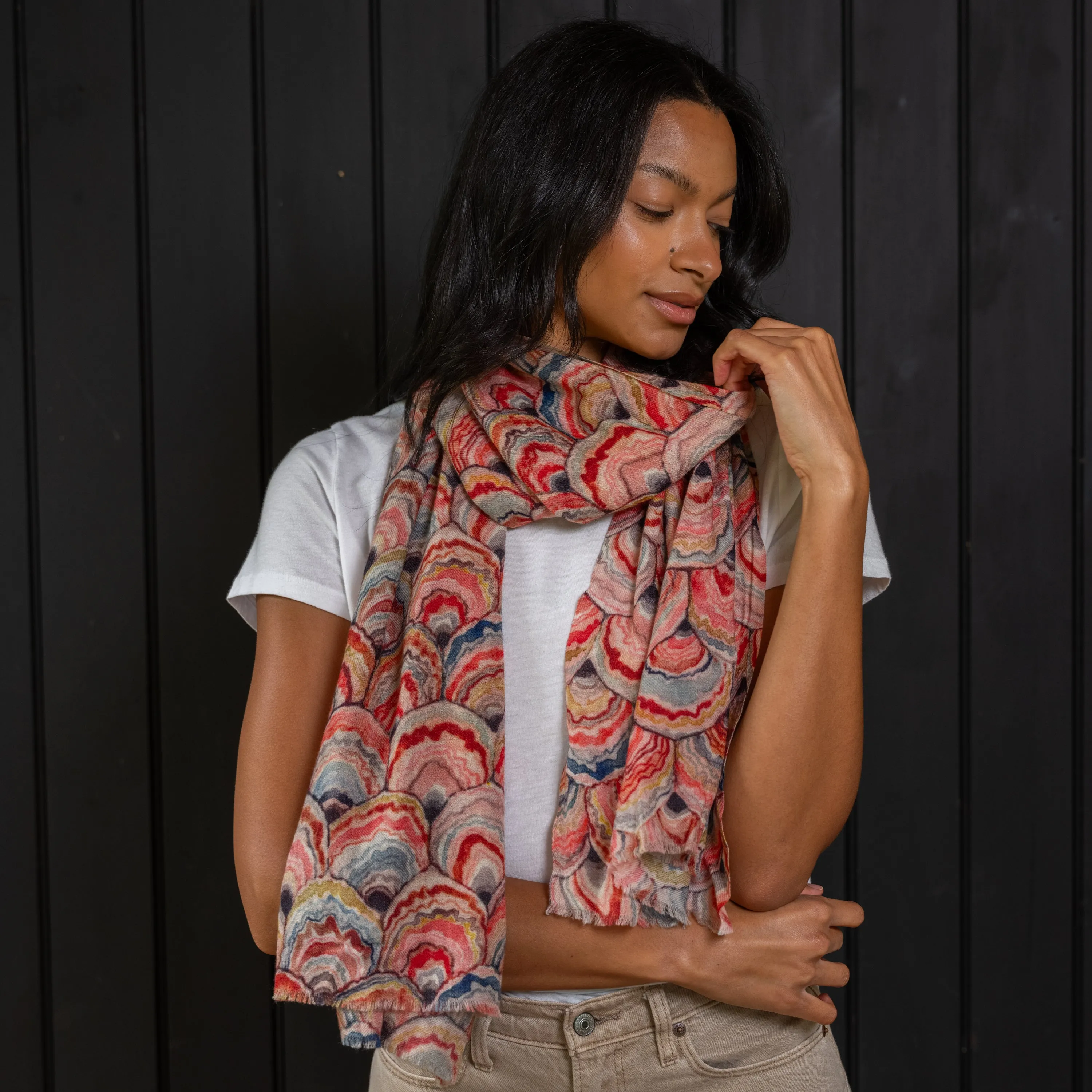 Wool Scarf- Woodland Oyster
