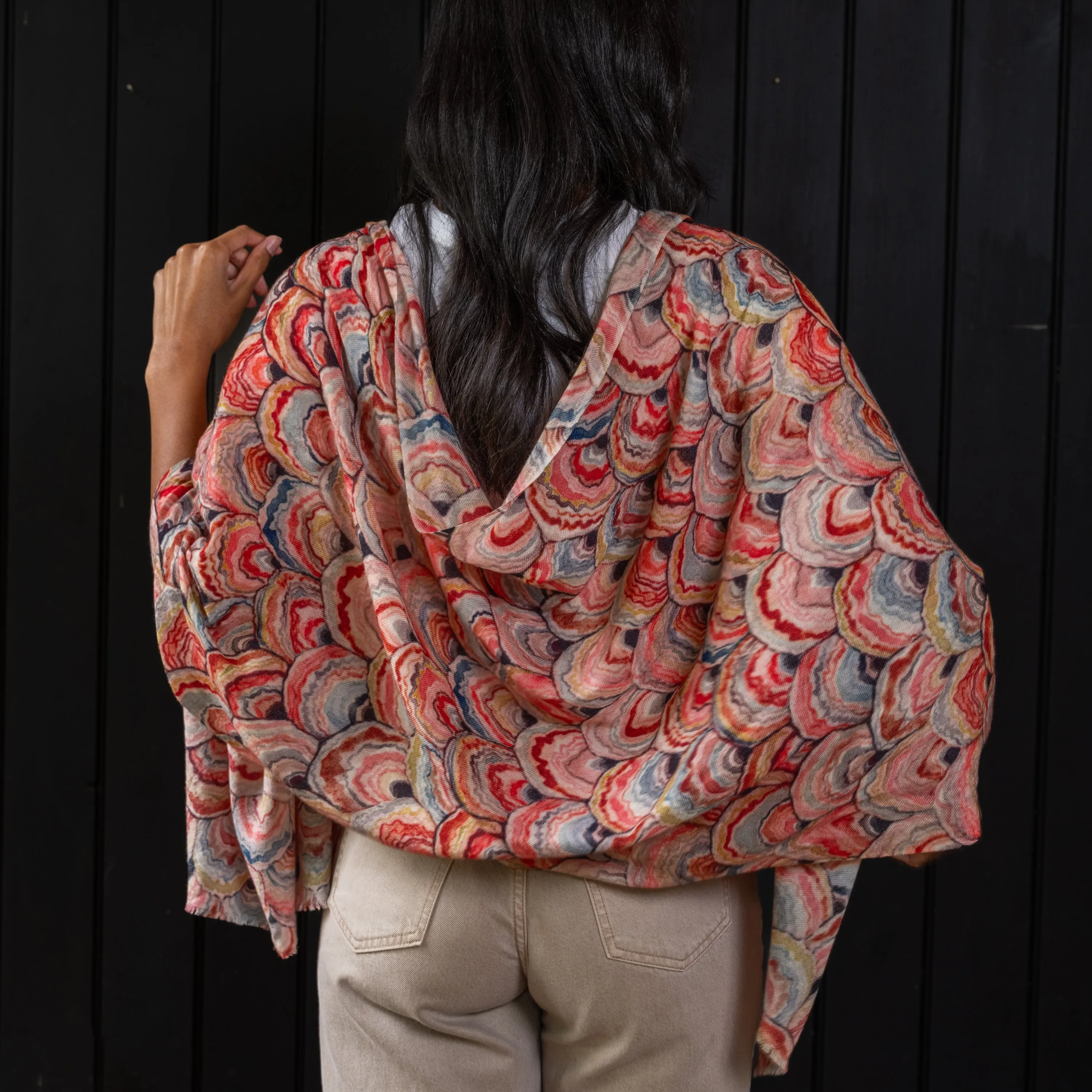 Wool Scarf- Woodland Oyster